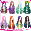 Exported Fancy Mixed Color Synthetic Cosplay Wigs Caps